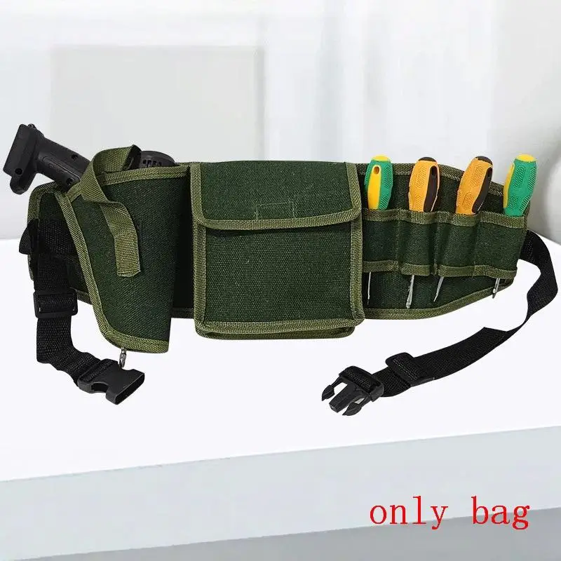 Tool Waist Pouch with Adjustable Belt and Large Capacity for Versatile Use in Workshops