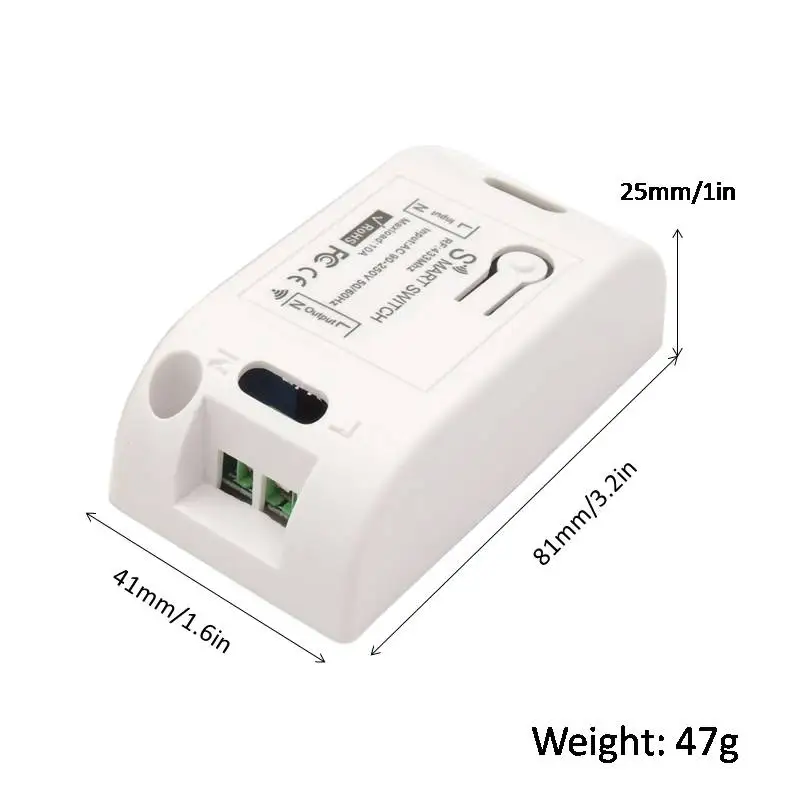 DIY Smart Wireless RF Remote Control Switch AC 110V 220V LED Bulb Fan .433MHz Smart Relay Receiver and 86 Wall Plate Transmitter