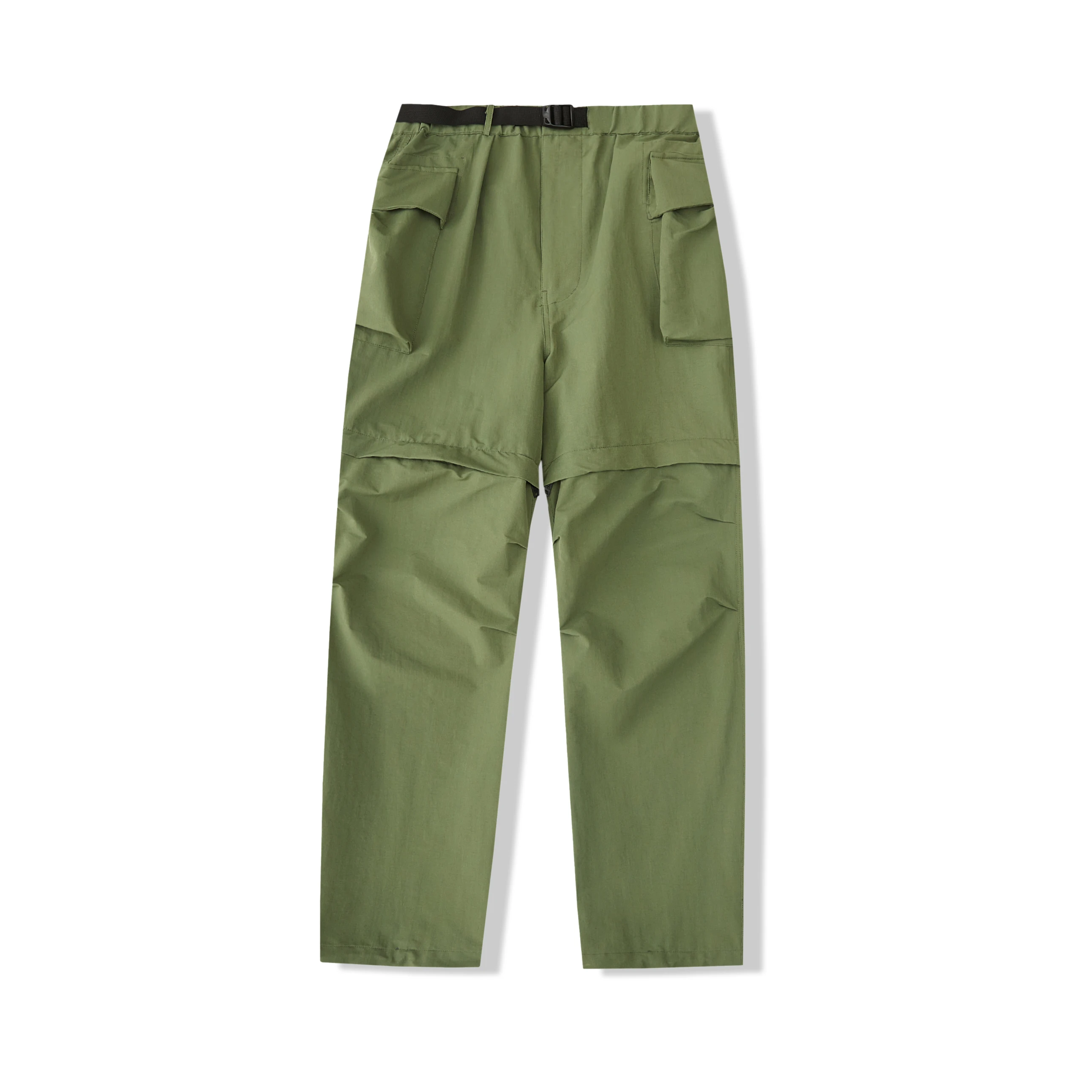 

WHITE FISHTAIL/Multi-pocket detachable camping pants loose straight cargo slacks