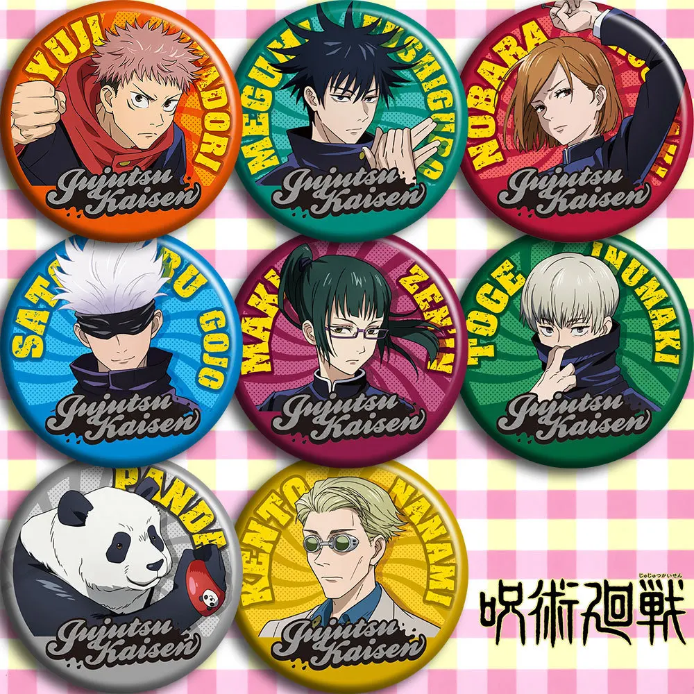 HD Pattern Anime Peripherals Itadori Yuji Fushiguro Megumi Gojo Satoru Costumes Badge Backpack Decoration Cosplay DIY Props Toys