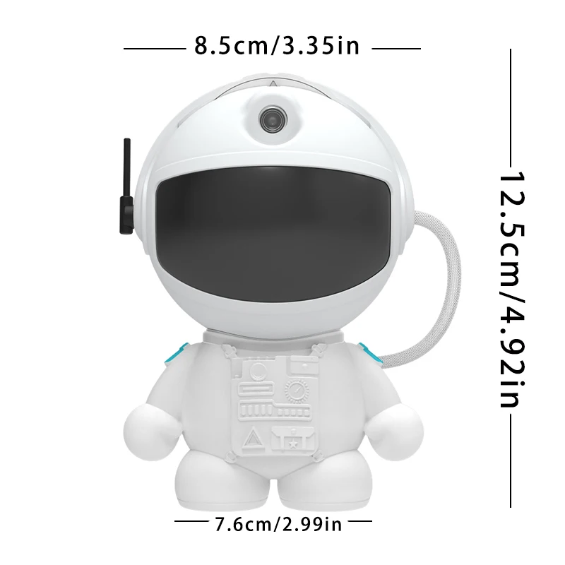 ضوء ليلي لجهاز عرض رائد الفضاء مع 12 أنماط إسقاط، مثالي كهدية لعيد الميلاد لتزيين الغرفة.