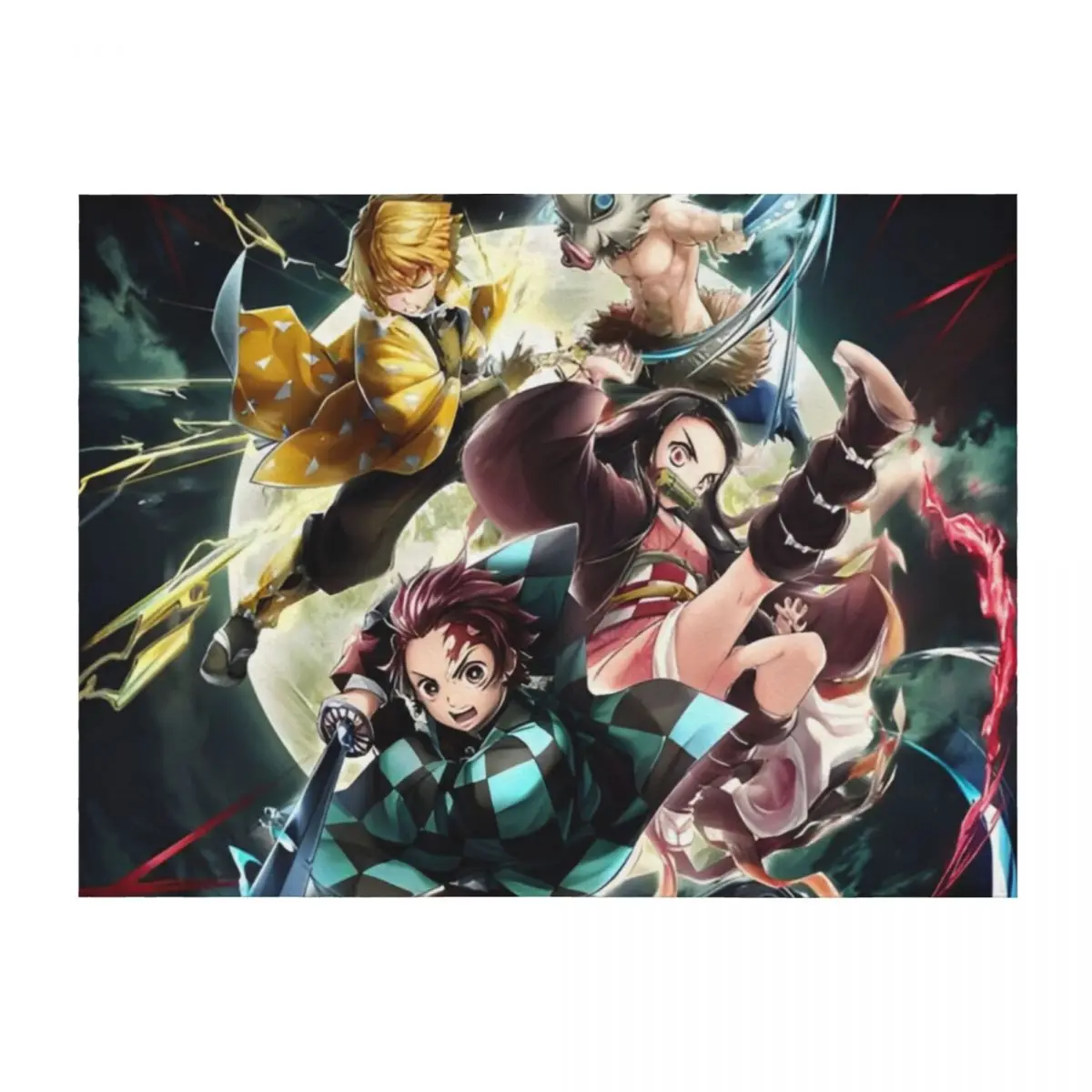 

Demon Slayer Kimetsu no Yaiba Demon Slayer - Cover image Throw Blanket wednesday manga valentine gift ideas Blankets