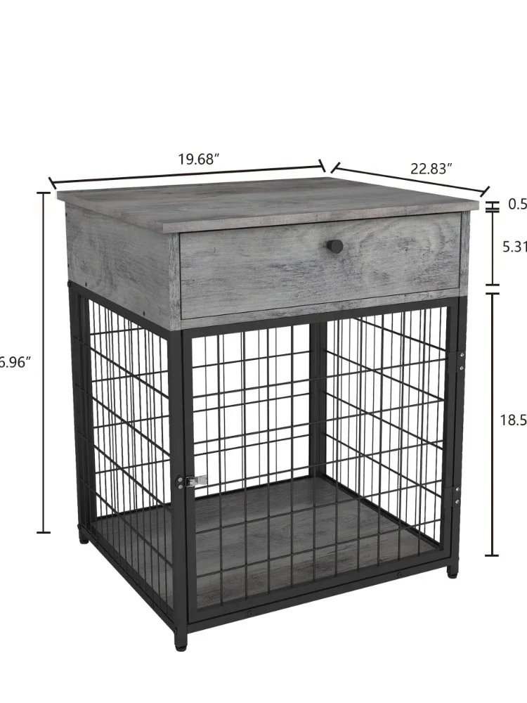 Caixas para cães pequenos, canil de madeira para cães, mesa final, mesa de cabeceira