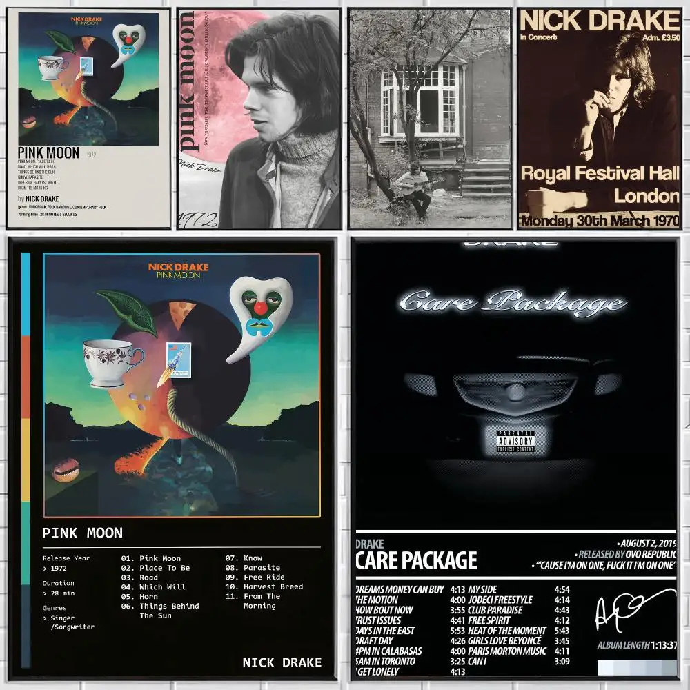 Pop Singer N-Nick Drake Poster Stylish Wall Art for Bedroom Living Room Bar Café Home Decor Gift