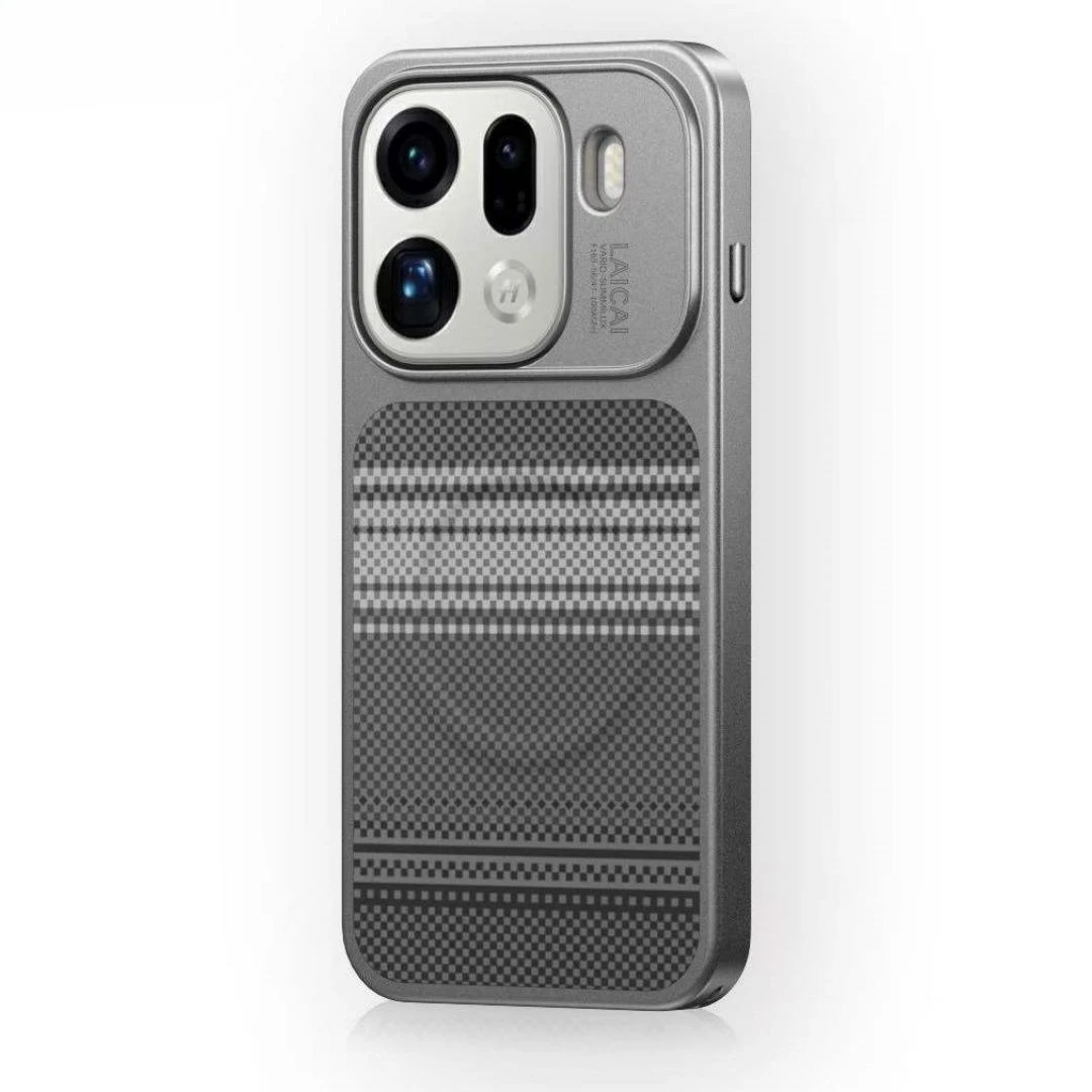 حافظة لهاتف OPPO Find X9 Pro غطاء جلد من ألياف الكربون البلوري المغناطيسي لهاتف oppo Find x 9 ممتص للصدمات Funda