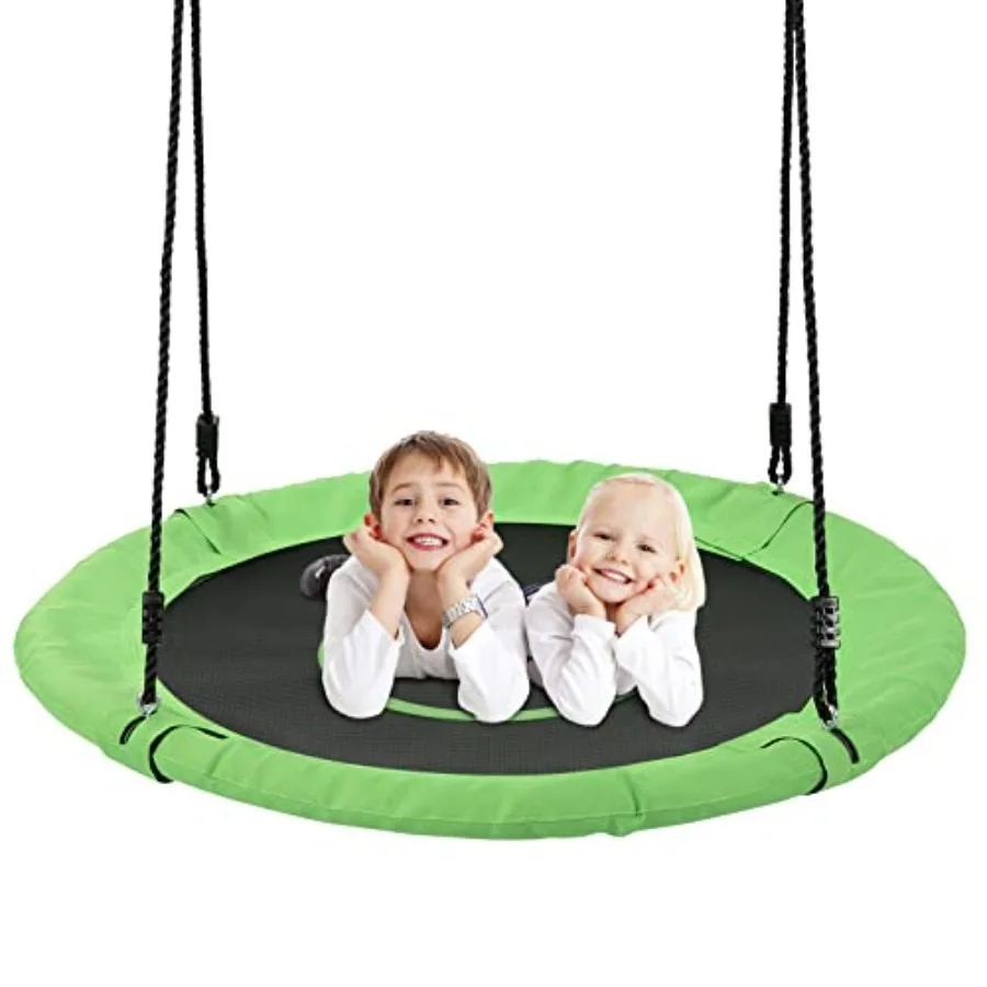 

Tree Swings for Outdoor 40 Inch Diameter 600lb Weight and Adjustable Hanging Ropes Tree Swings Great for Playground Swing Backy