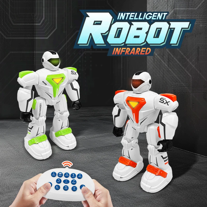 G26 RC Robot Infrared Children's Remote Control Mechanical Robot Toy Gesture Induction Singing Dancing Warfare Police Electric