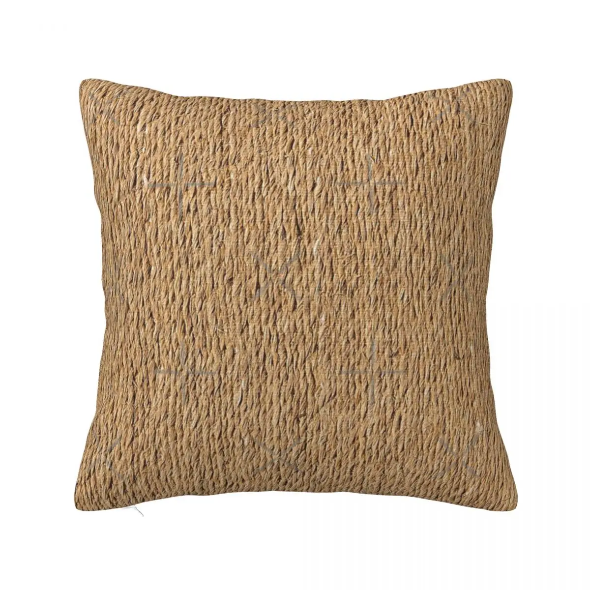 Rough Brown Jute Rope Background Texture A Pillow Case