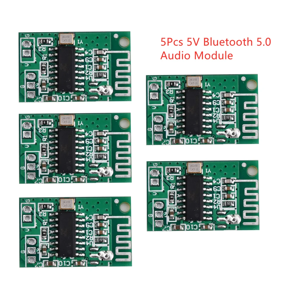 5Pcs 5V Bluetooth 5.0 Audio Receiver Module Mono Digital Audio Power Amplifier Board Amp Module Bluetooth Receiving Board