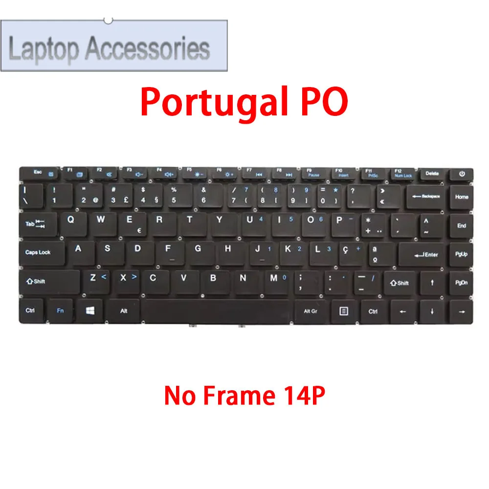 F Laptop No Frame Keyboard For Insys GW1-W148 14P Portugal PO Black New