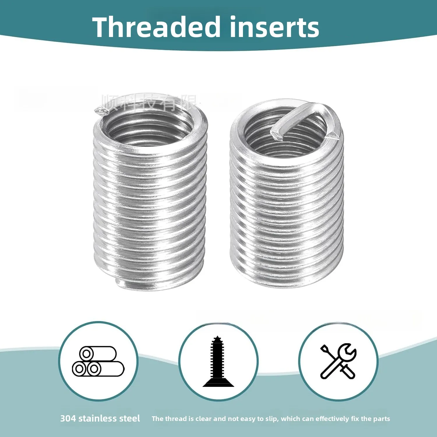 20Pcs Bagged 304 Stainless Steel Wire Thread Inserts M14 Thread Repair Sleeves