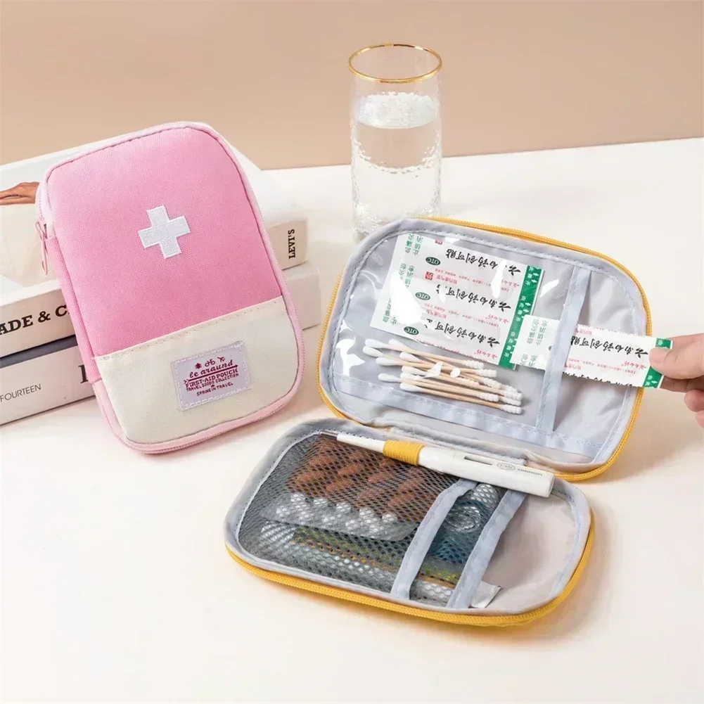 Portátil First Aid Medical Kit, Viagem, Outdoor, Camping, Emergência Medicina Storage Bag, Mini EDC Pouch, Organizer Pill Case