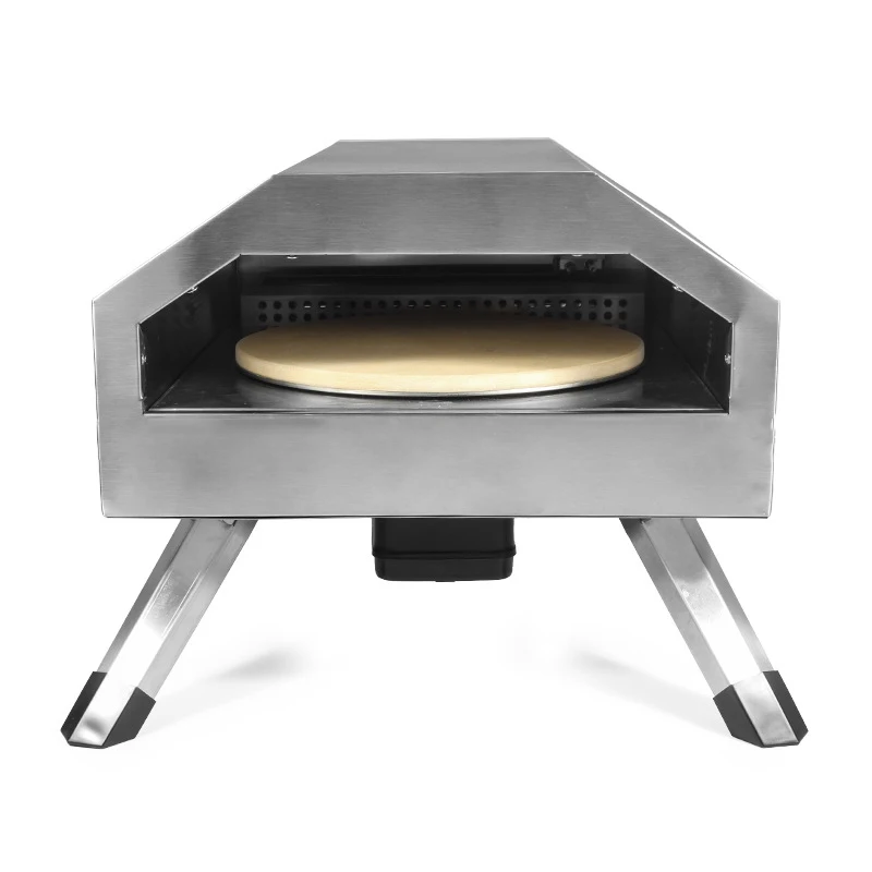 Máquina de Pizza de Gas portátil para el hogar, horno rotativo totalmente automático para hornear Pizza de Gas, 0-300 °C, AM01Y0005