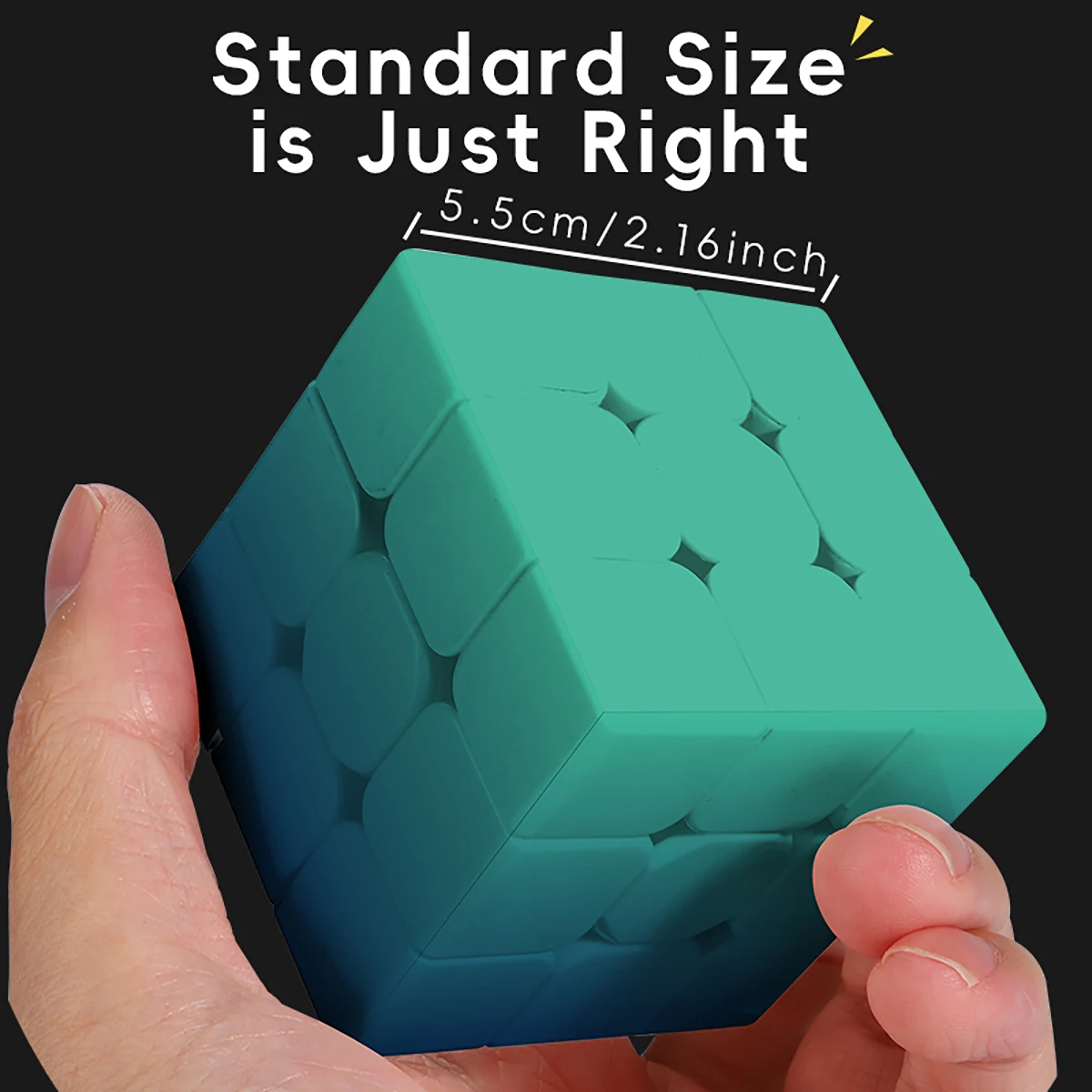 3x3x3 Cubo Magico Puzzle UV Stampato 3D gradiente verde Alleviare Lo Stress Professionale Gioco di Velocità Liscia Giocattolo per il Regalo Dei Bambini