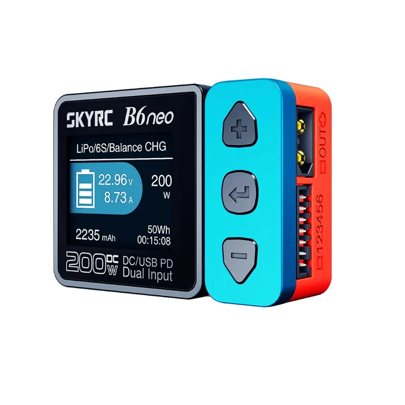 SkyRC B6 Neo inteligentna ładowarka DC 200W PD 80W ładowarka LiPo SK-100198 kompaktowa ładowarka 6S