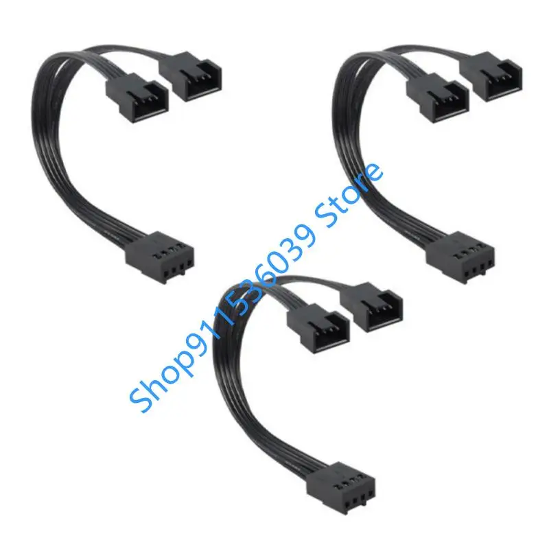 45BB Computer 4pin PWM Venditore PWM Cavo da 1 a 2 Ways Splitter Black Black Black Extension Cavo Connectors