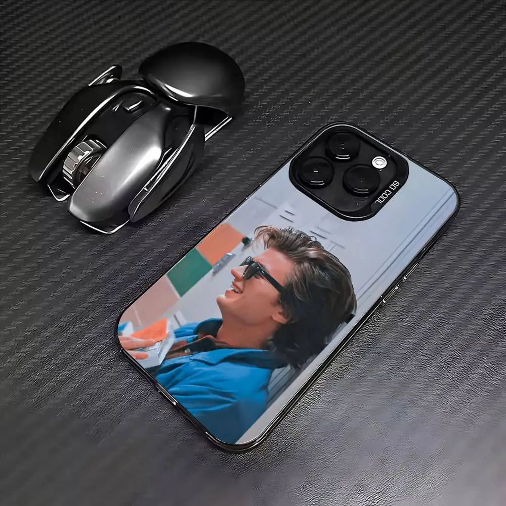 S-Steve Harrington telefoonhoesje voor iPhone17,16,15,14,13,12,11 Plus, Pro Max gekleurde verzilverde binnenkant