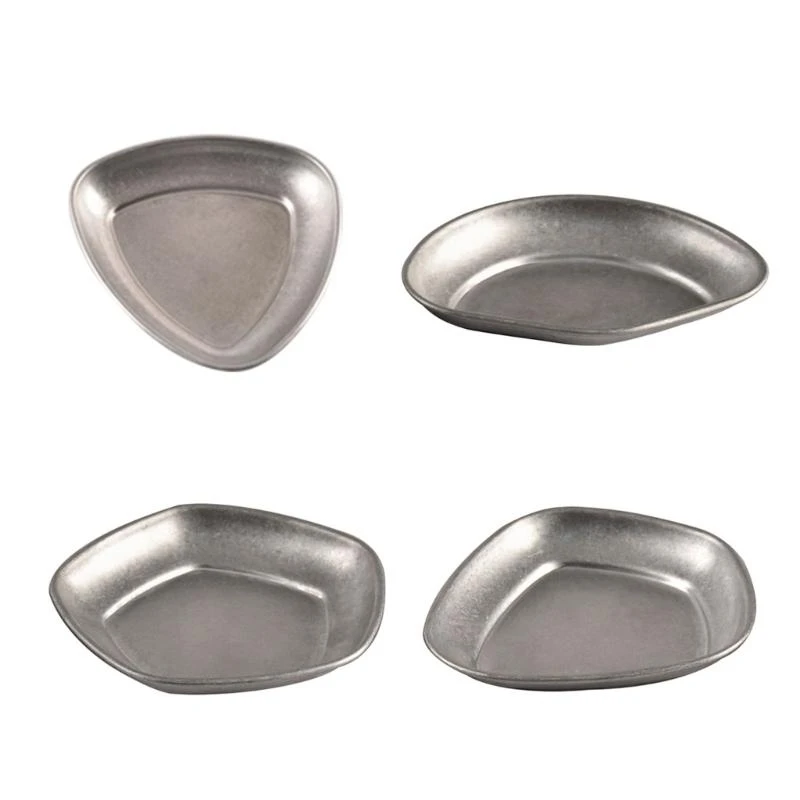 4 Pieces Coffee Bean Tray Coffee Bean Weighing Plate Stainless Steel Sauce Dish