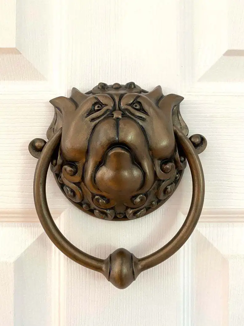 Vintage Craft Creative Dragon Face Door Knockers Door Handle Wall Mounted Resin Crafts Door Knock Home Decoration Doorknocker H8