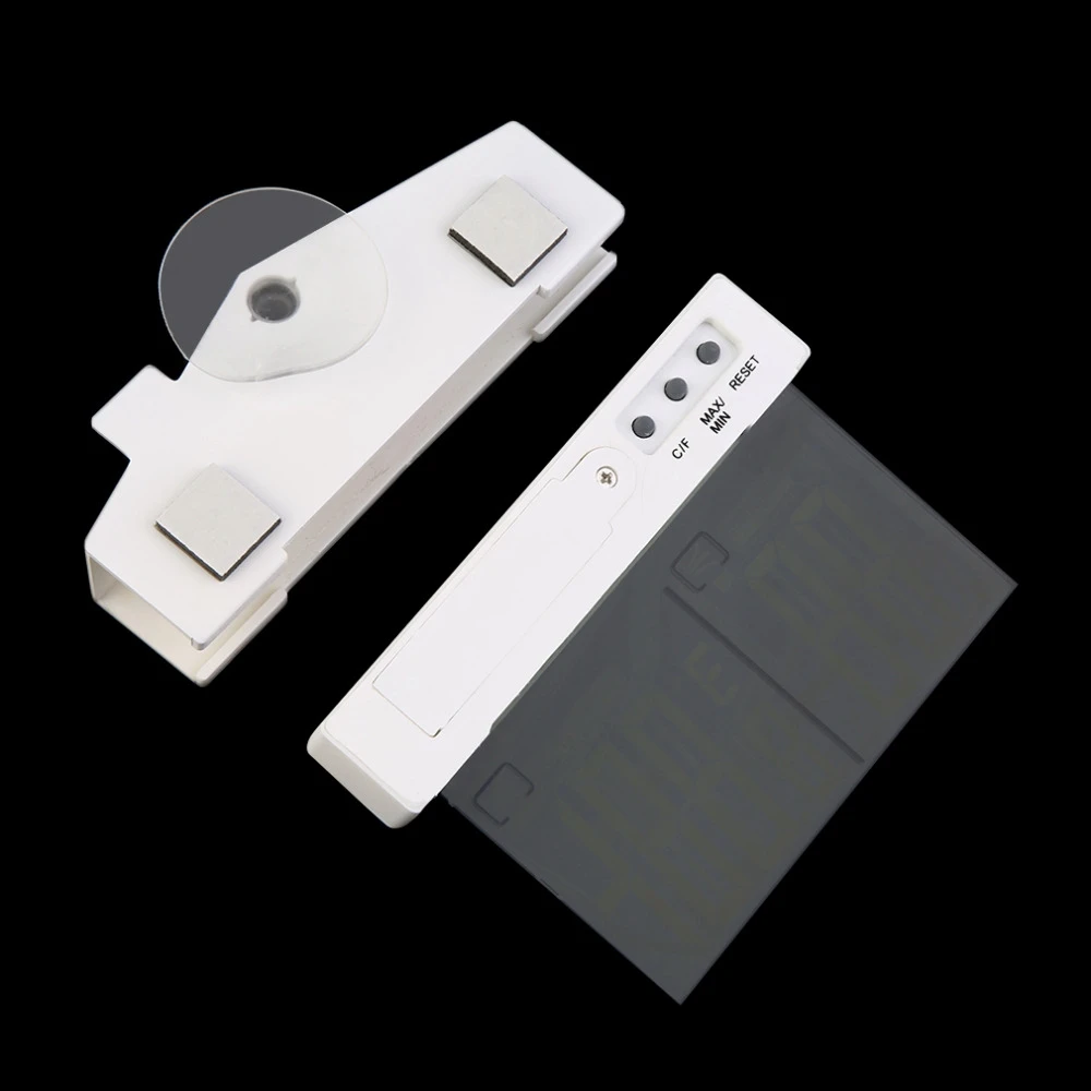 AD41-رقمي شفاف نافذة المنزل عرض ميزان الحرارة الرطوبة داخلي في الهواء الطلق درجة الحرارة محطة مقياس الرطوبة في الأماكن المغلقة