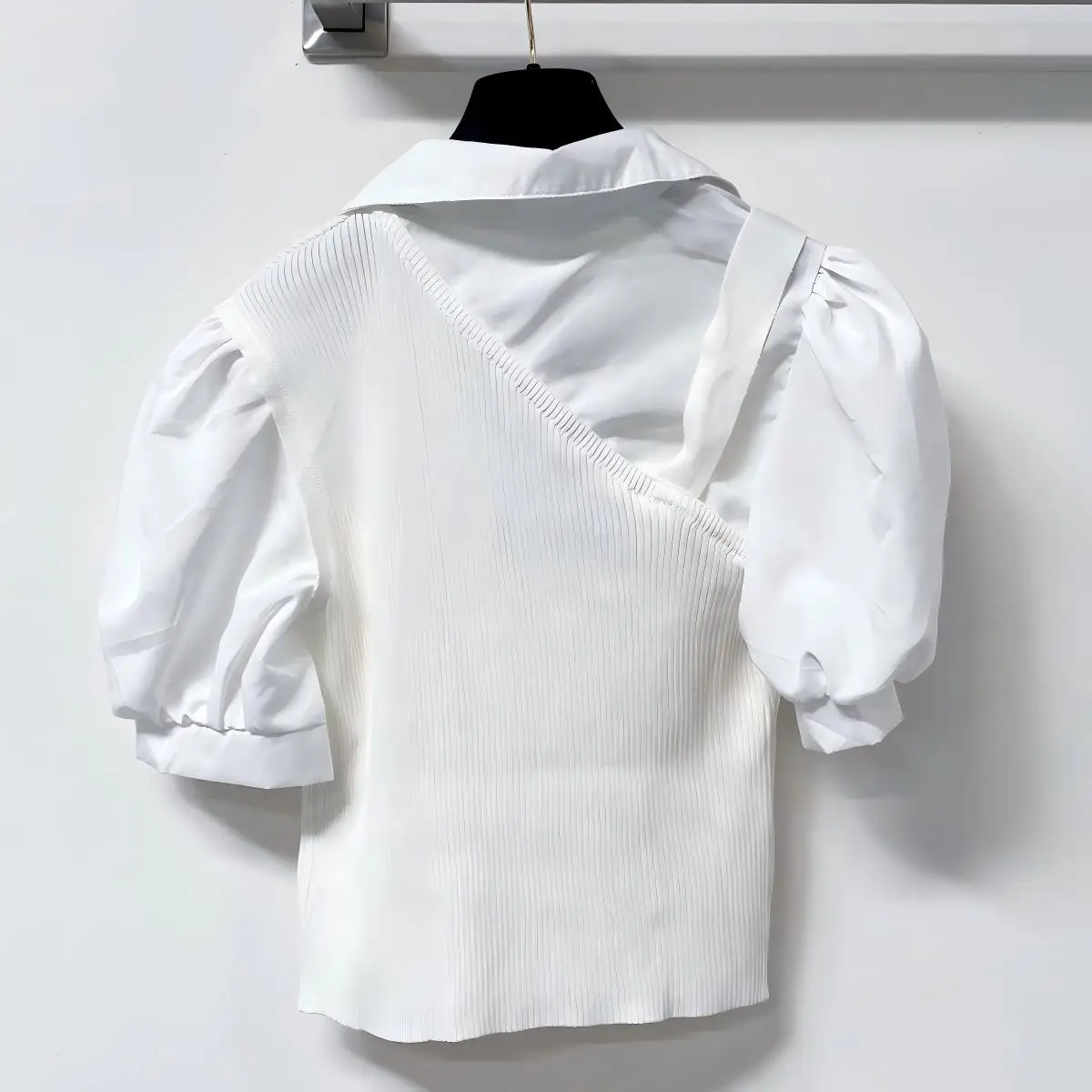 2026 High Quality Women's Clothing Gentle Wind Splicing Fake Two piece Short Sleeve--hb724