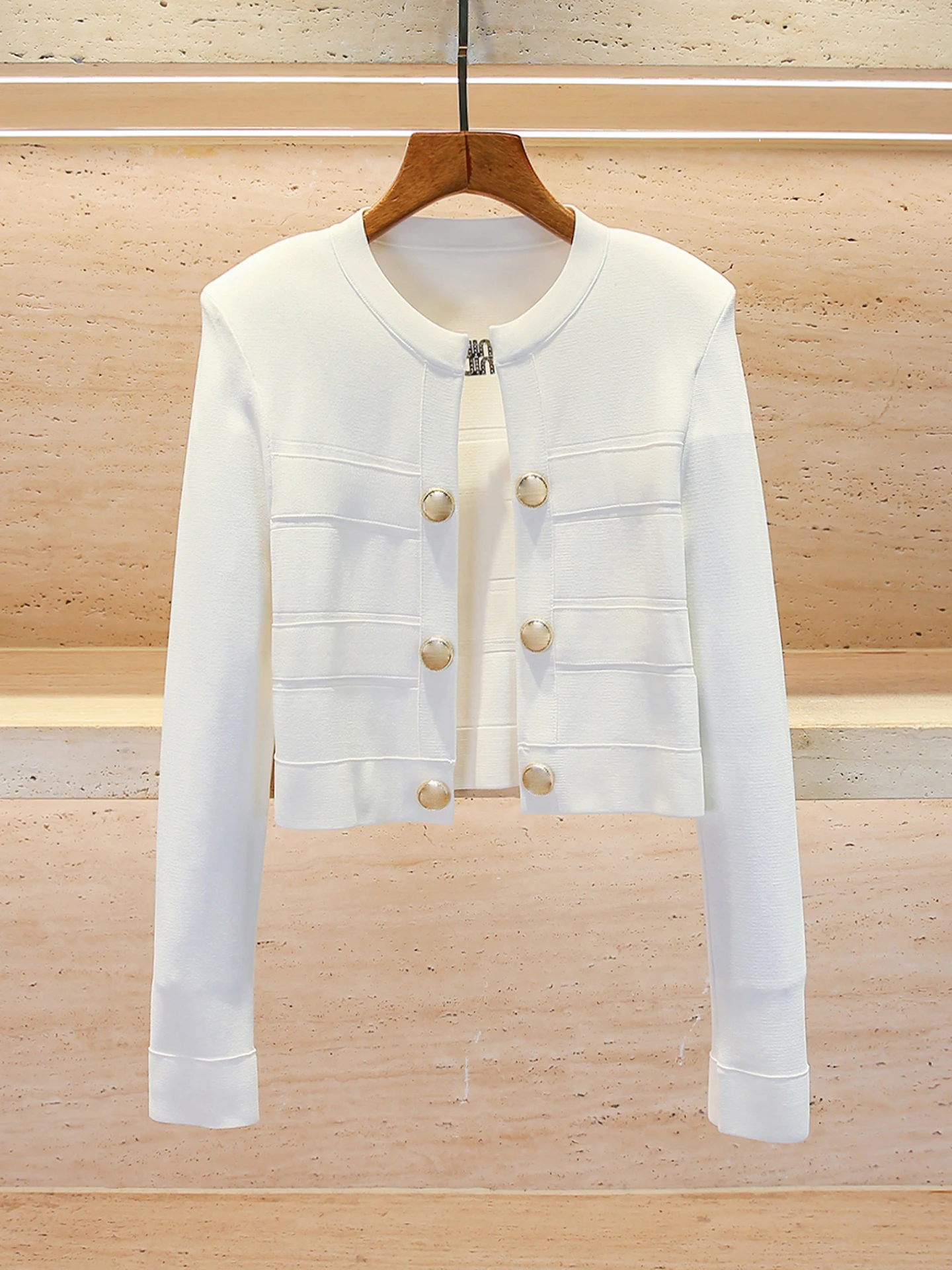 

Ele Knitted Open Cardigan Top for Women South Oil High End Faion Autumn Winter Small Fraance Sle Commute Simple Design