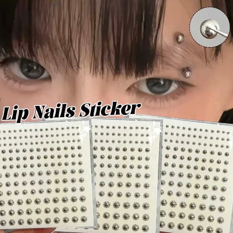 

Non Piercing Fake Nose Lip Sticker Disposable Crystal Belly Eyebrow Lips Non Piercied Adhesive Earring Button Jewelry Stickers