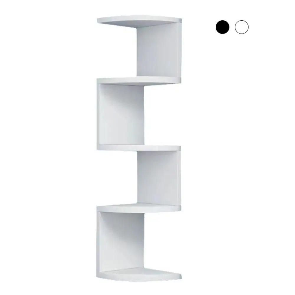 Modern Wall Mounted Storage Rack Space Saving Durable Multi-layer Shelf Compact Design Triangular Corner Shelf Bedroom