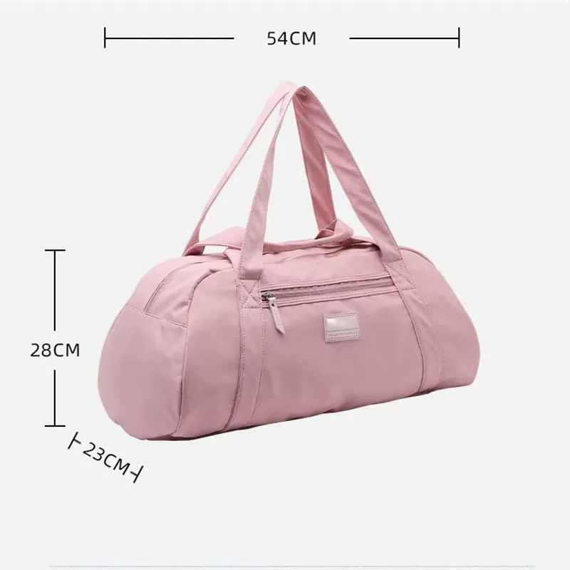 Neutral Lightweight Fitness Bag with Shoes and Wet Items Compartments - Travel Exercise, Fitness and Workout Luggage