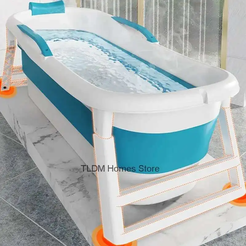 أحواض استحمام محمولة إسكندنافية أحواض حمام قابلة للطي لكامل الجسم للكبار حوض استحمام كبير للكبار المنزلي للأطفال بيديت حمام سميك B