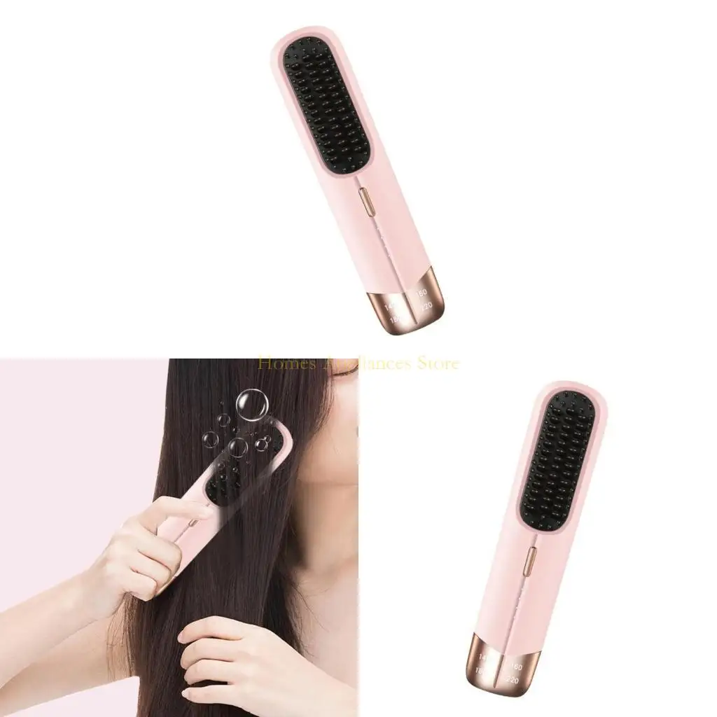 

D0AB Multifunctional Hair Styler Hair Styling Brush Hair Straightener ABS Texture