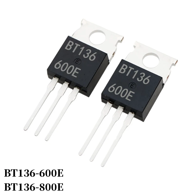 

10~1000Pcs BT136-600E BT136-800E Thyristor TO-220 DIP Triac 4A 600V/800V Large Chip