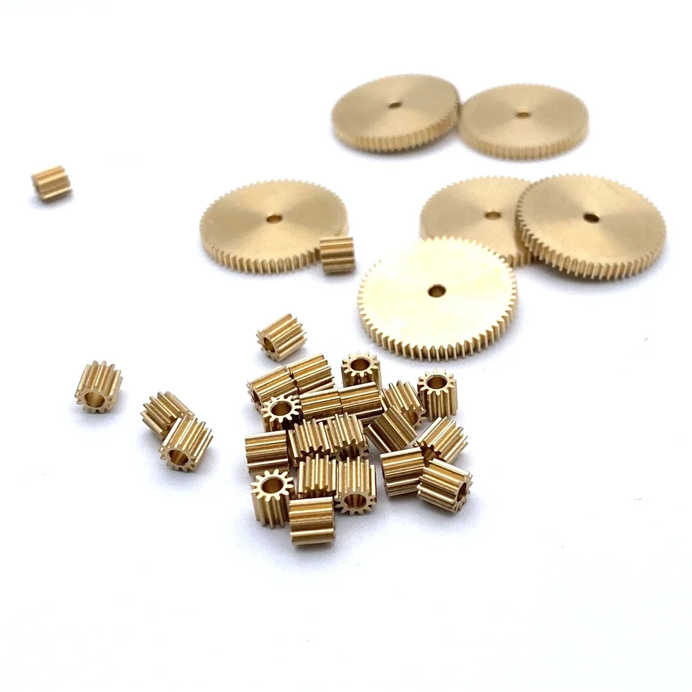 0.3M Mini Copper Gear 28/30/40/41/45/48/60 Teeth 2/3MM DIY Mechanical Copper Spur Gear