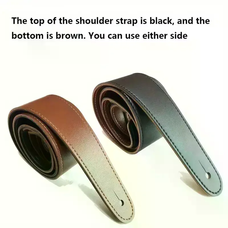 Double Sided PU Leather Guitar Strap Adjustable Shoulder Belt For Acoustic Electric Guitar Ukulele Accessories