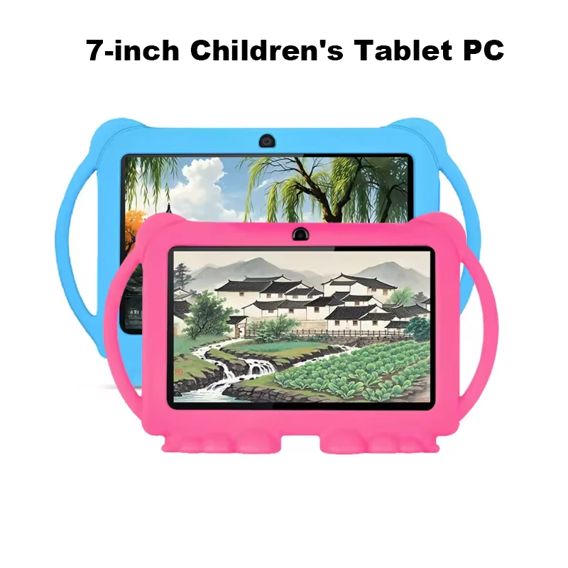 7 Inch Kids Tablet with Cartoon Proof Case 5G WiFi Android Learning Education Children's Tablet PC 4GB RAM 64GB ROM