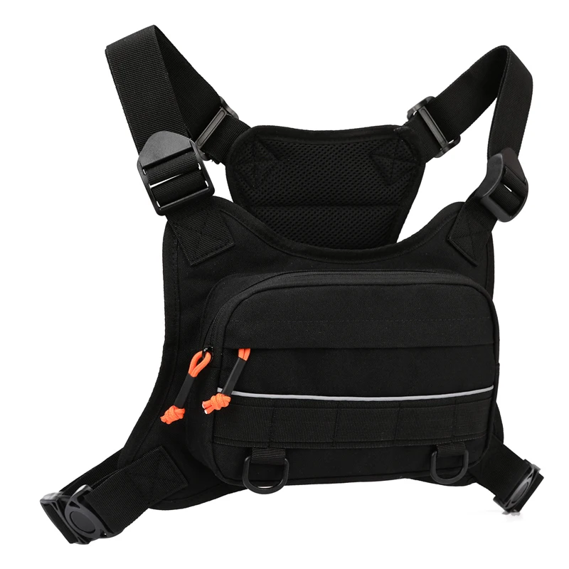 Tactische borsttas voor heren Running Front Vest Rugzak Rig Pouch Wandelen Fietsen Outdoor Camping Vissen Jagen Reizen Molle Bag