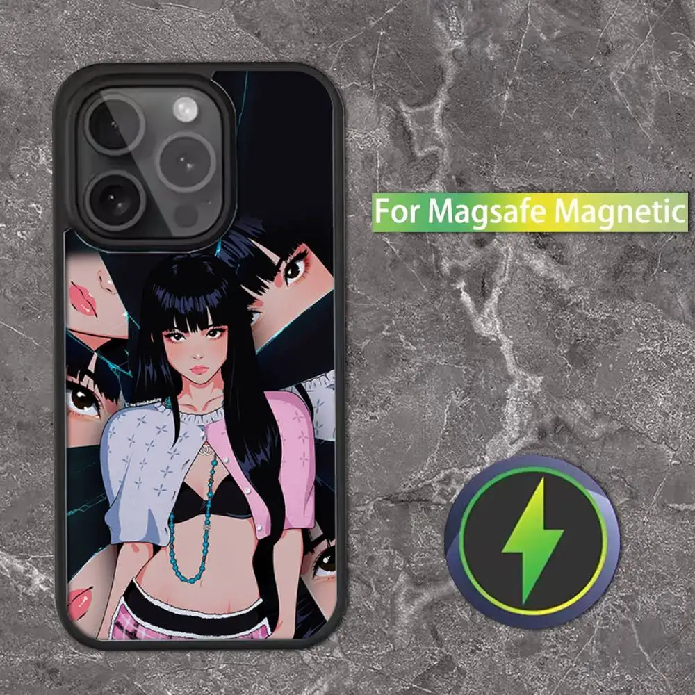 Kpop Ruby J-Jennie Kim Phone Case For iPhone 16,15,14,13,12,11,Pro,Max,Plus,Mini,SE Magsafe Magnetic Wireless Charging #2