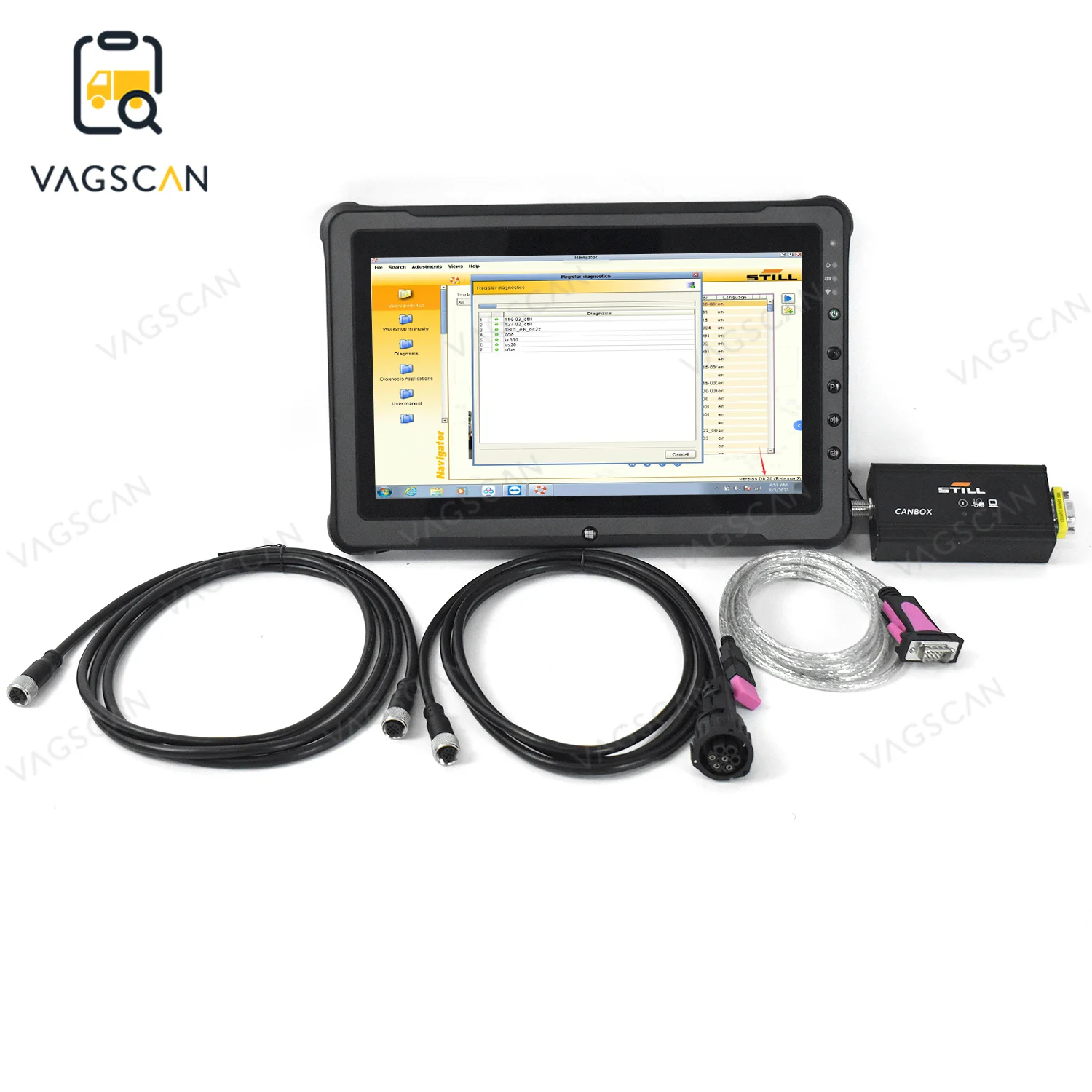 

For Still STEDS software version CANBOX USB interface and F110 Tablet For Still forklift CANBOX USB interface Diagnostic Tool