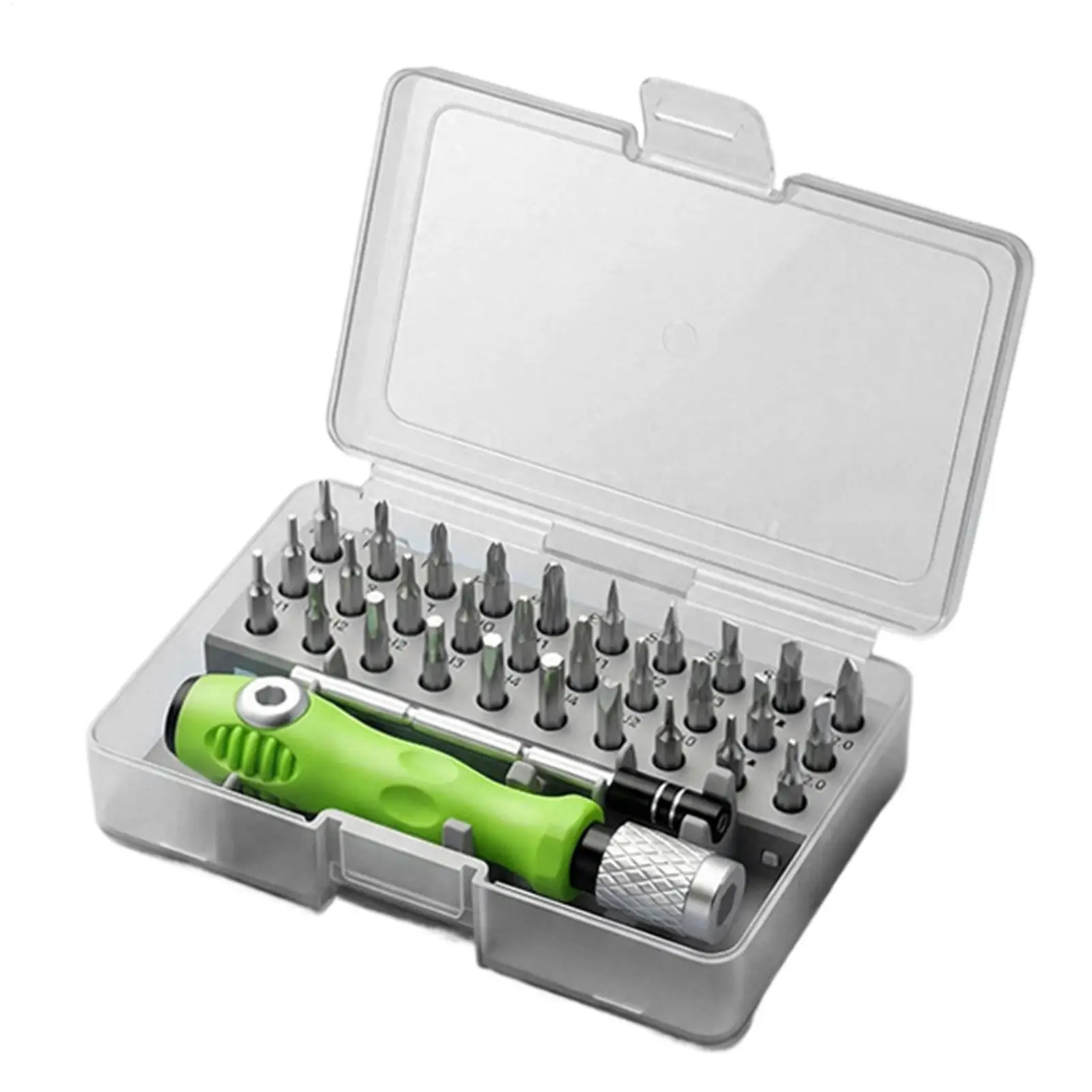 Screwdriver Set 32-in-1 Alloy Steel Bit with Storage Case Driver Set for Glasses Watch Home Car Electronics Computer Electrician