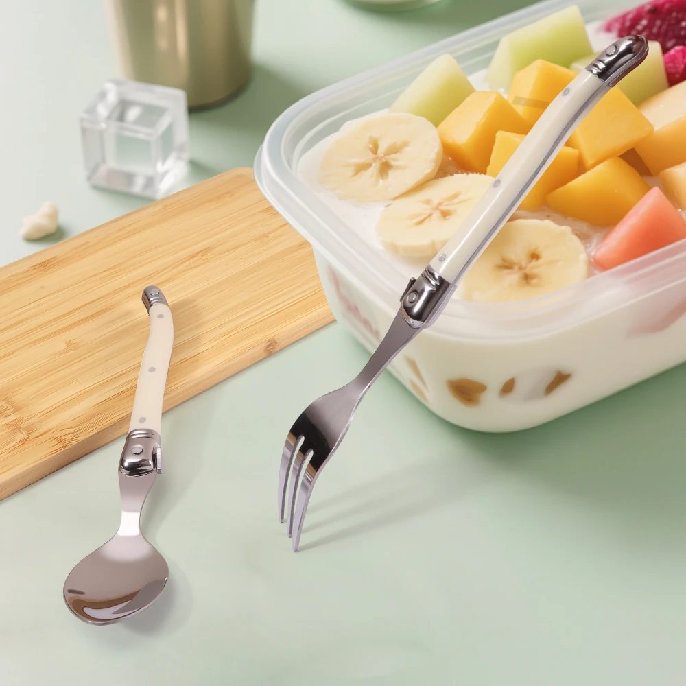 

Jaswehome, набор столовых приборов из нержавеющей стали, 2 шт., вилка для фруктов и салатов, обеденная вилка, десертная ложка, чайная ложка, кухонная посуда для ресторана