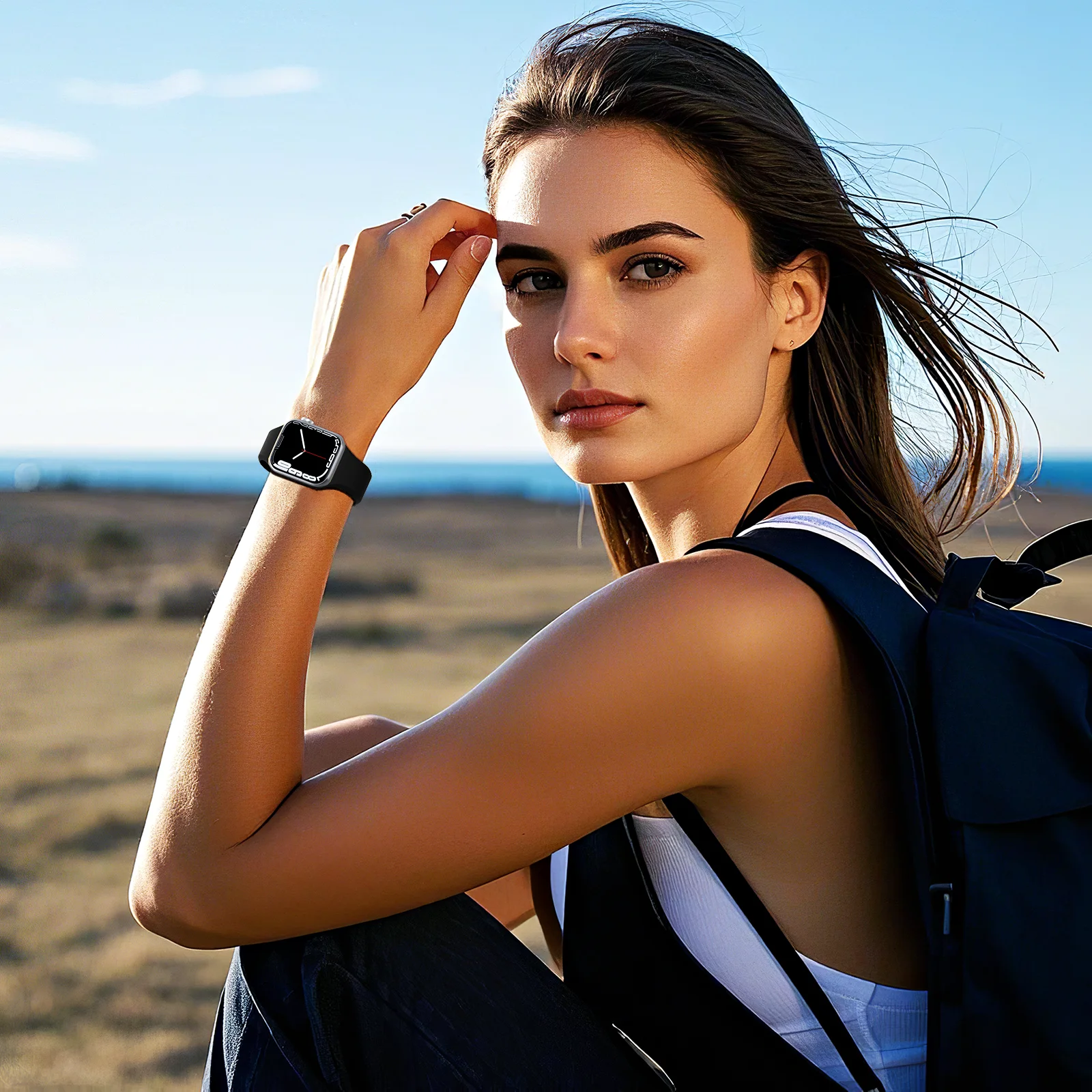 Упаковка из 6 сменных ремешков для Apple Watch, мягкие, удобные, регулируемые, подходят для iWatch Series 10 9 8 7 6 5 4 3 2 1 Se Ultra