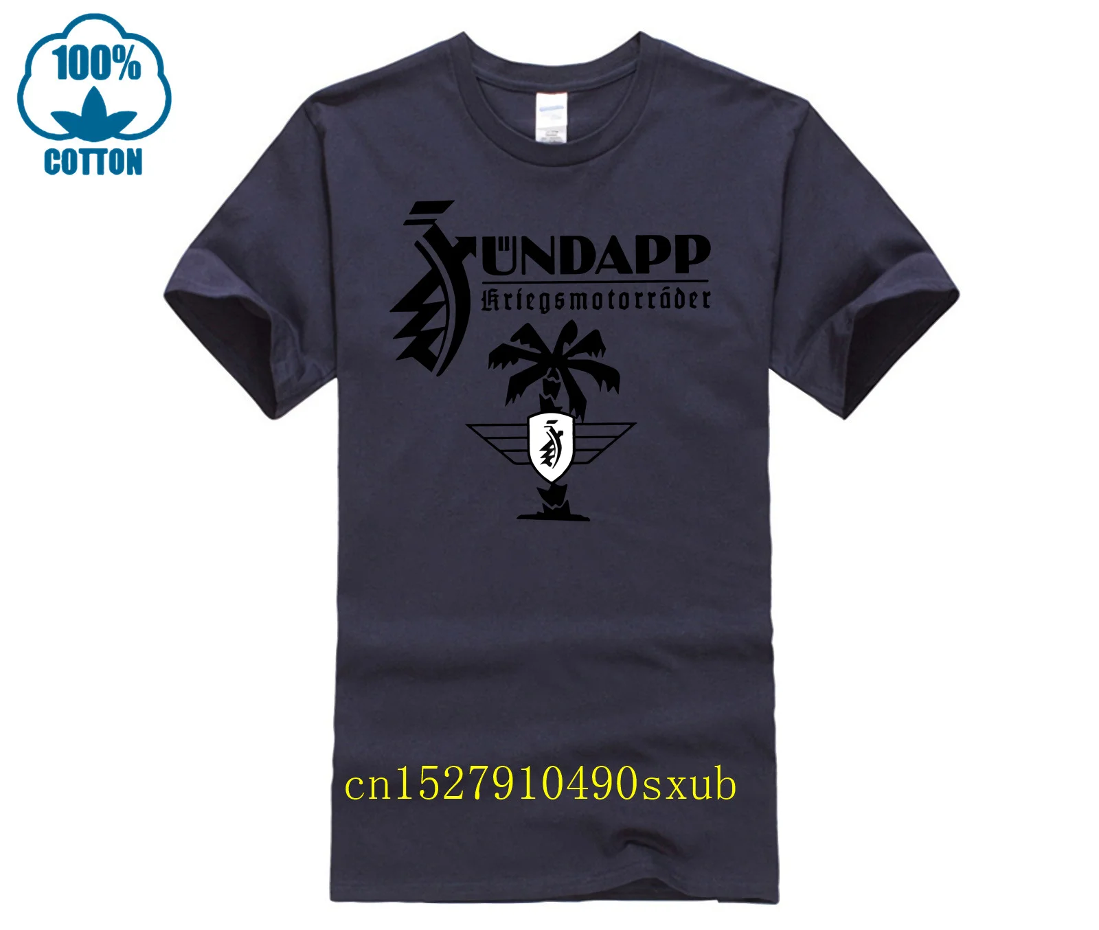 T Shirt ZUNDAPP WW2 German military motorcycle Sand