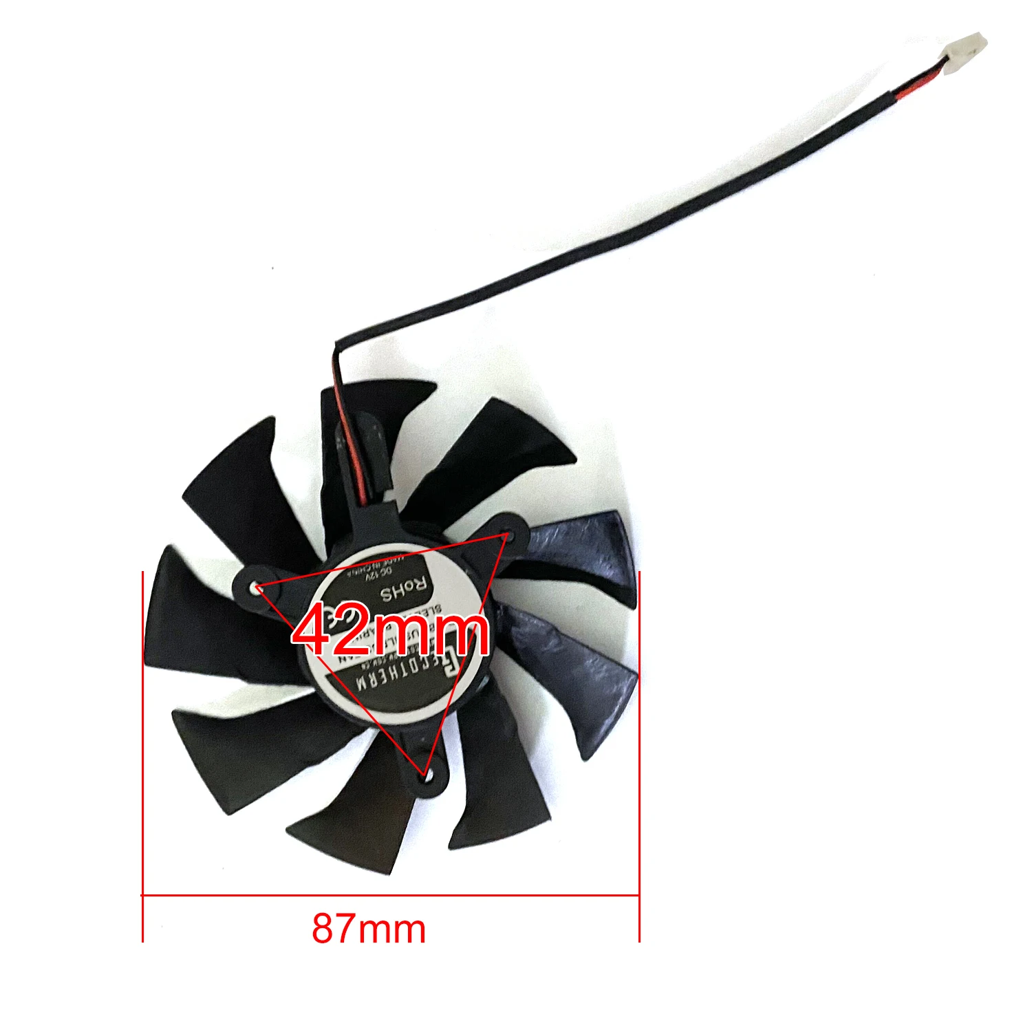 87mm 2pin DC 12V GeForce GTX1050TI GPU FAN For ZOTAC GTX 1050Ti-4GD5 Thunderbolt PB HY SM Cooling Fans