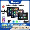 Srnubi-オートバイ用のポータブルGPSナビゲーター,dvr,ワイヤレスCarplay, Android,液晶画面,防水モニター,ipx7,5インチ,6.86インチ,7インチ 1
