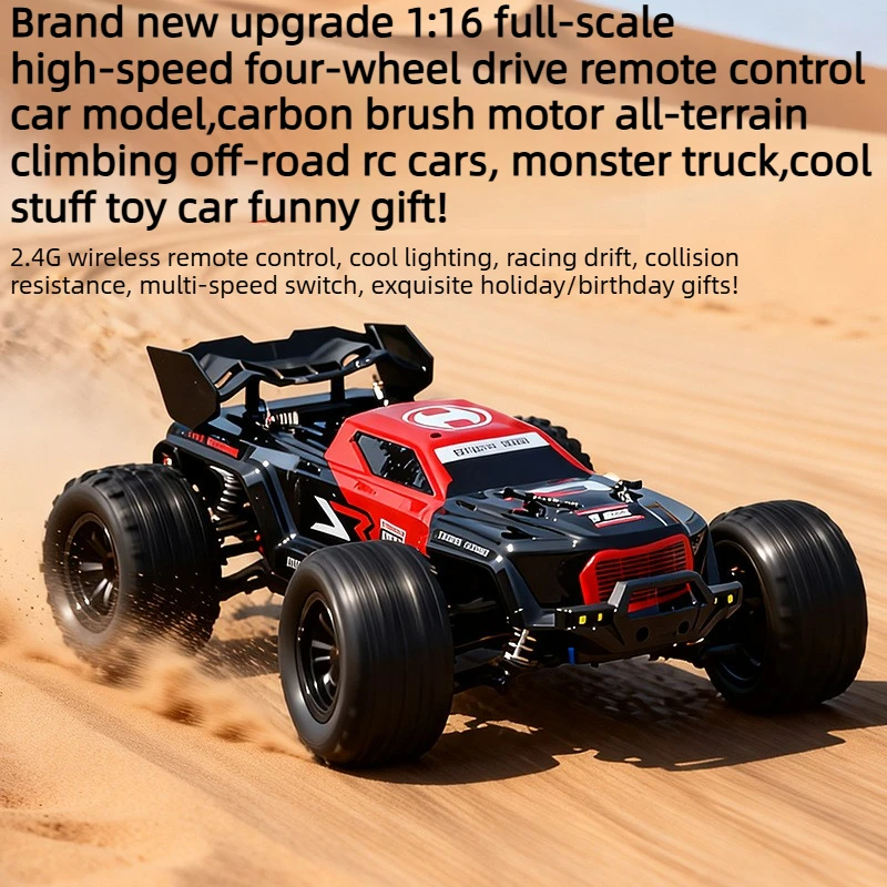 Cool Stuff Toy Car Funny Gift-1:16 High-speed 4WD Remote Control Car Model,Climbing Off-road Rc Cars,Monster Truck,Toys for Kids