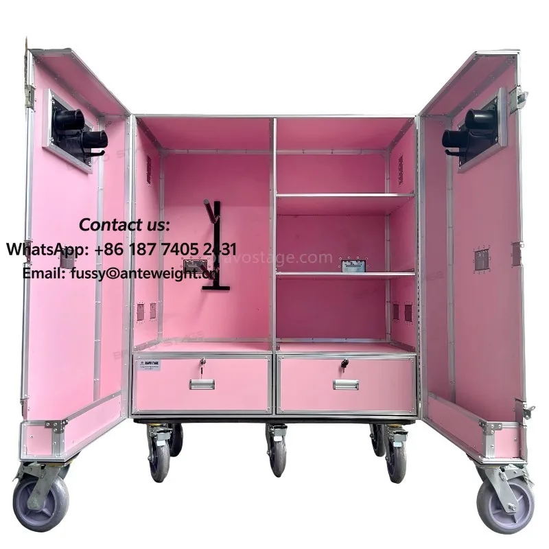 

Custom Pink Aluminum Flight Case, Fashion Equestrian Tack Locker for Equipment Storage | Durable Professional Horse Saddle Box