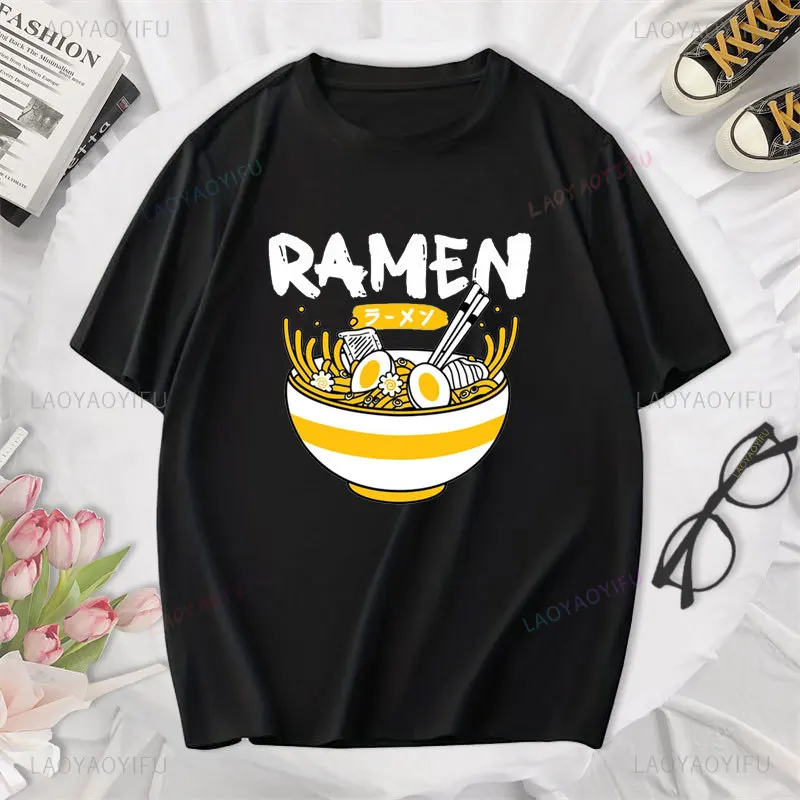 Japanese Ramen Noodles Bowl Send Noods O-Neck Tshirt Men Women Casual Short Sleeve Tee Shirt Comfort Cotton Short Sleeve Tops