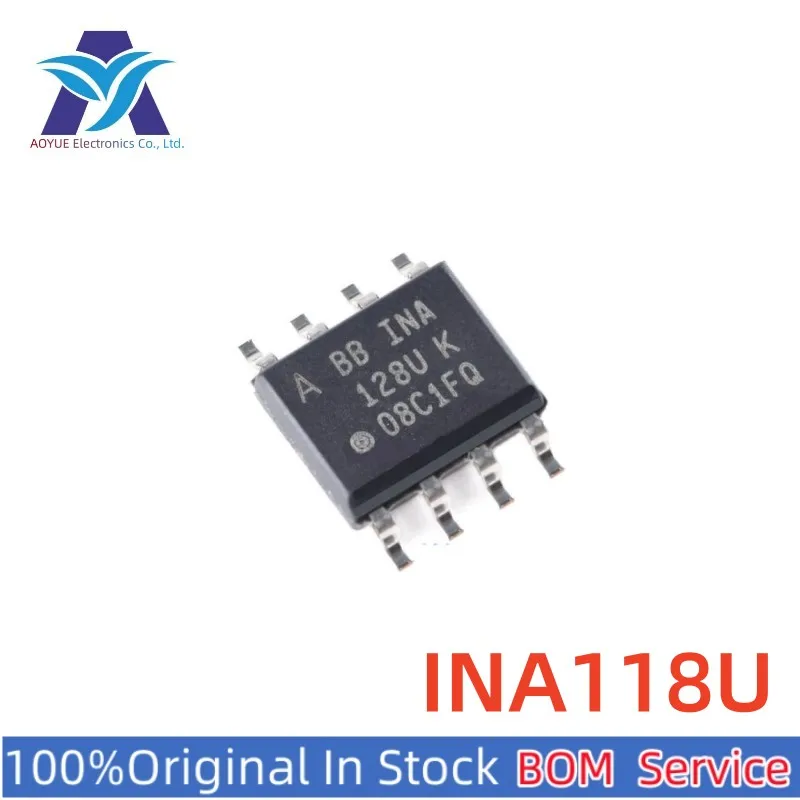 New Original Stock IC Electronic Component INA118U INA118 INA 118U SOIC-8 Single channel precision op amp Chips