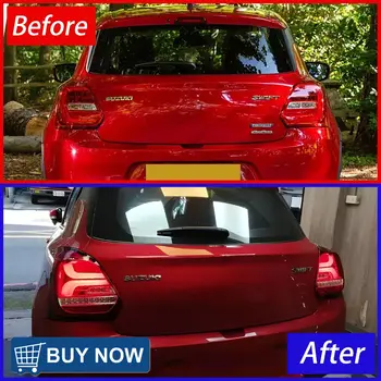 Zadní světla pro Suzuki Swift 2017-2023 LED zadní světla do auta, montáž, vylepšení, zvýraznění, blikající příslušenství pro zadní světla 12 nejlepší prodej Zadní světlo Suzuki Swift - №12