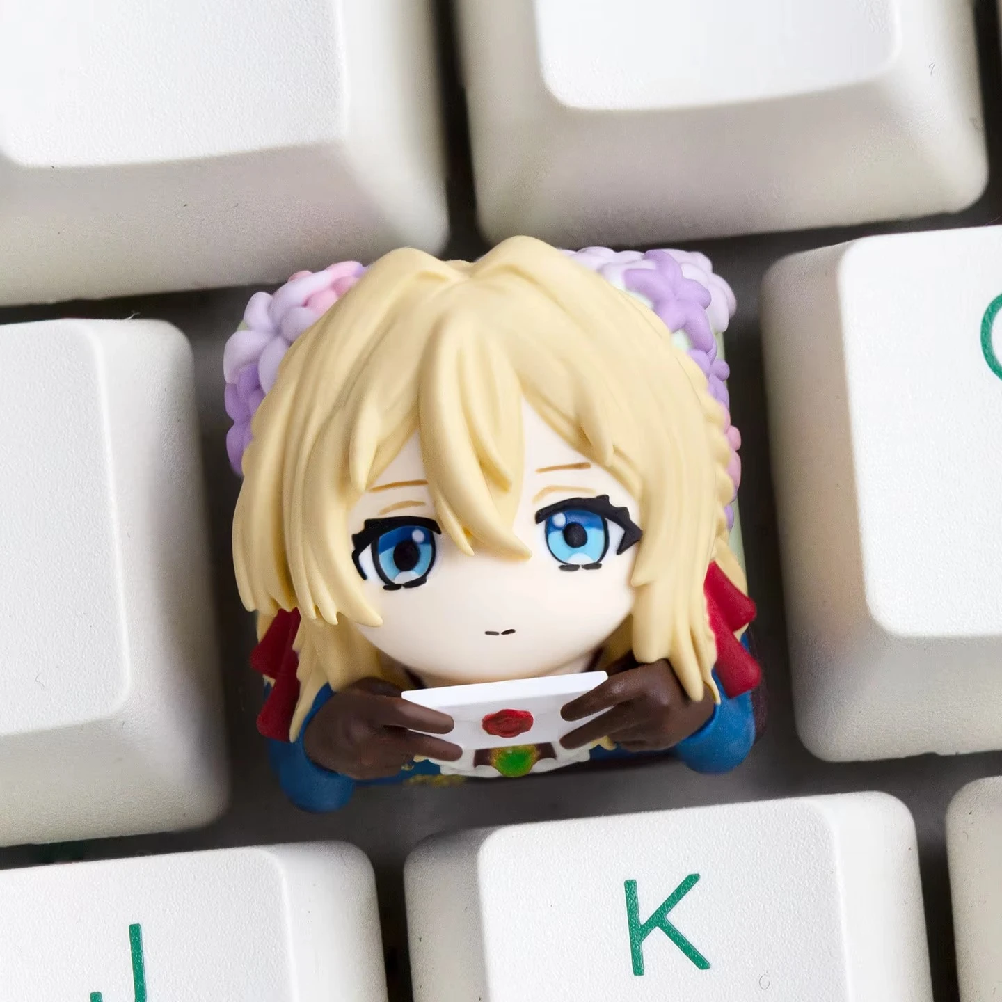 Violet Evergarden Resin Personalized Cute Creativity Mechanical Keyboard Single Customized Keyboard Cap Cross Axis